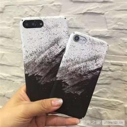 水贴喷油苹果7手机壳 丝滑耐磨iphone6plus保护套 全包边硬壳