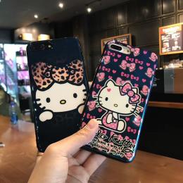 kt猫蓝光手机壳,自修复划痕粉色猫和黑色猫,苹果6plus IPHONE x